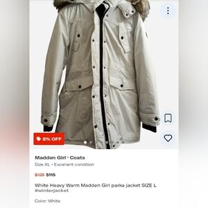 Madden Girl Black and White Puffer Jacket